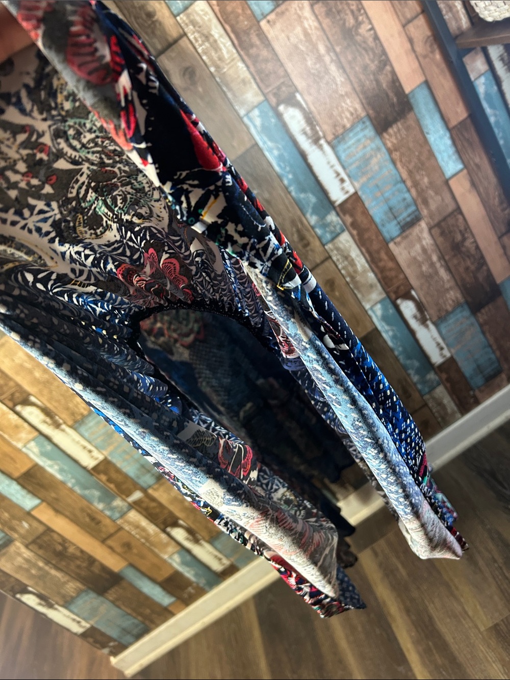 Rafaella Navy Floral & Multicolor Print Midi Dress - Picture 11 of 16